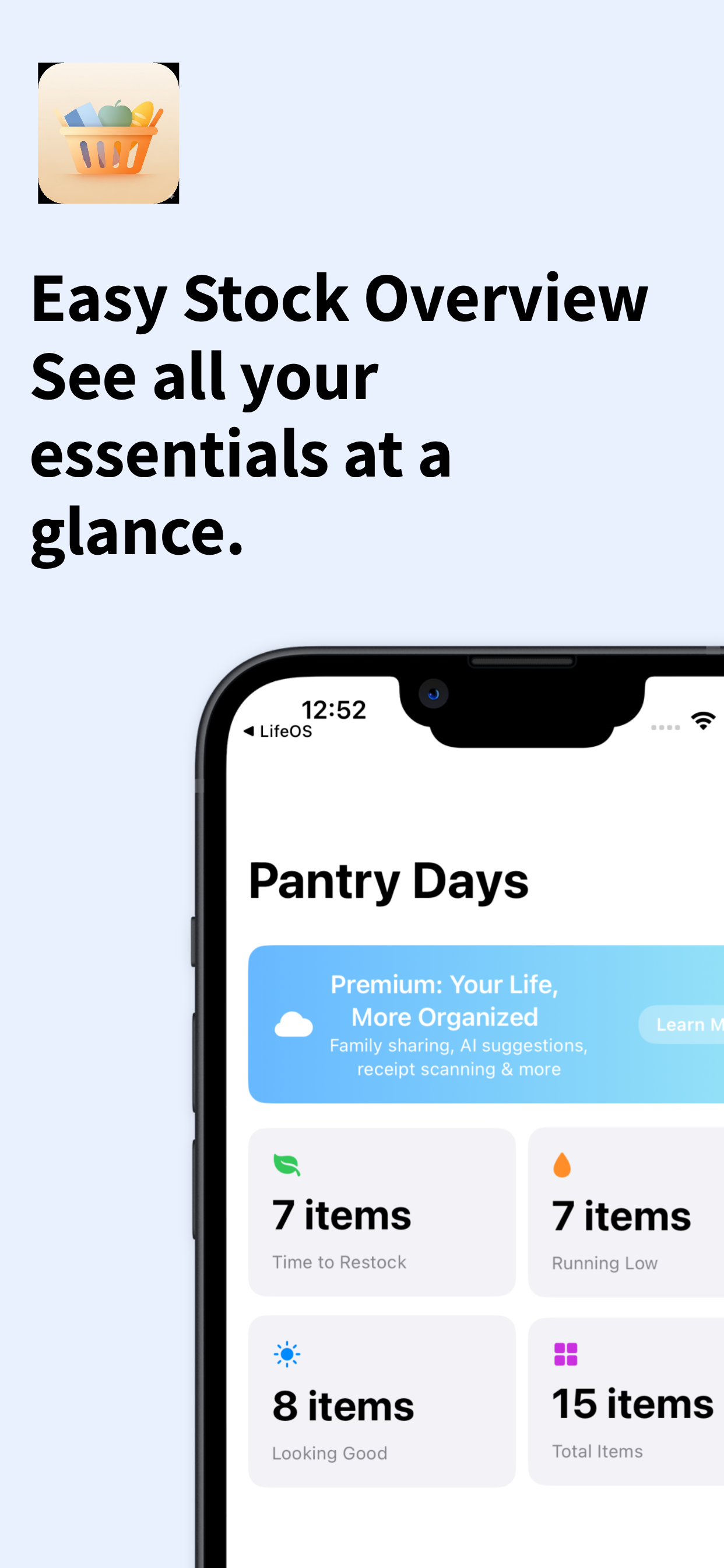 Pantry Days app screenshot