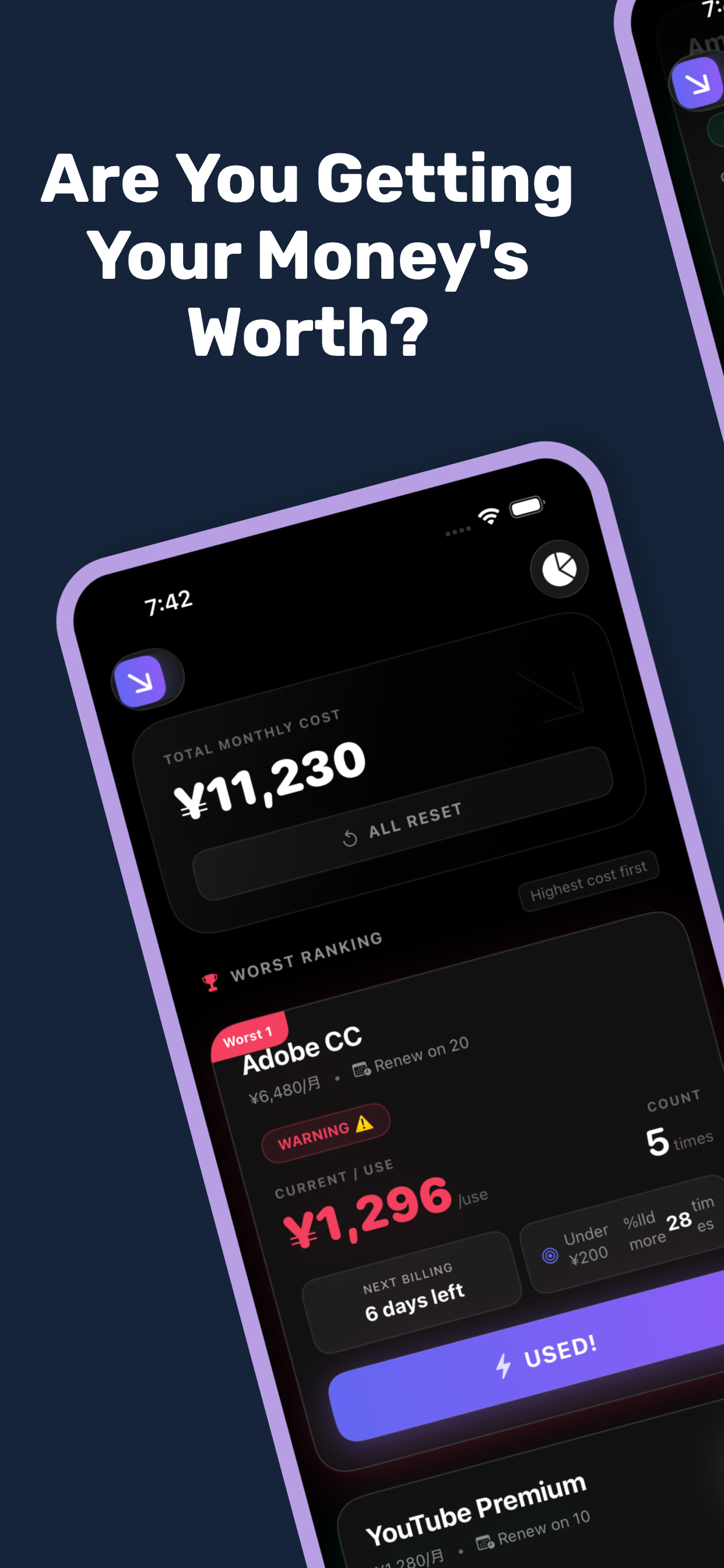 Subs.Killer app screenshot